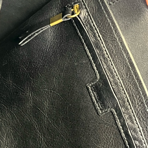 EUC Madewell Black Leather Medium Transport Tote - Picture 9 of 13